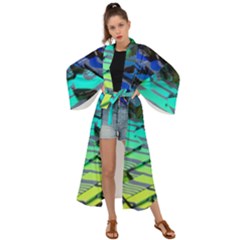 Digital Abstract Maxi Kimono by Sparkle