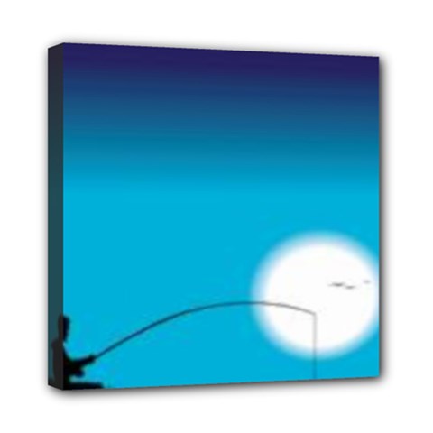 Fishing Mini Canvas 8  X 8  (stretched) by Sparkle
