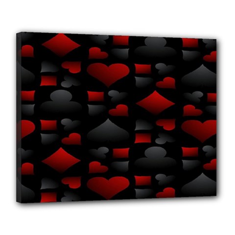 Digital Cards Canvas 20  X 16  (stretched) by Sparkle