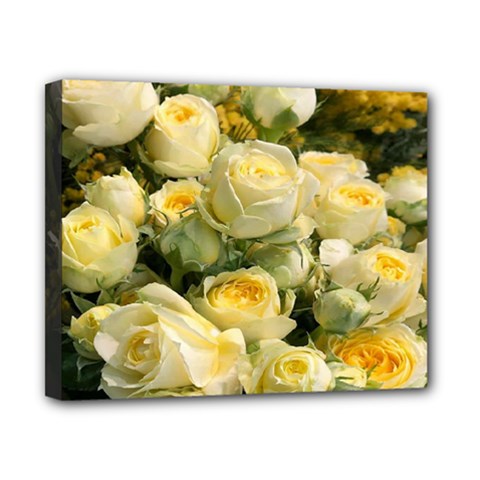 Yellow Roses Canvas 10  X 8  (stretched) by Sparkle