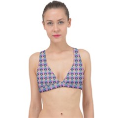 Pink And Blue Classic Banded Bikini Top by Sparkle