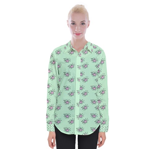 Zodiac Bat Pink Mint Womens Long Sleeve Shirt by snowwhitegirl
