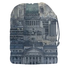 Buenos Aires Argentina Cityscape Aerial View Drawstring Pouch (3xl) by dflcprintsclothing