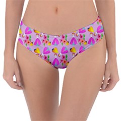 Girl With Hood Cape Heart Lemon Pattern Lilac Reversible Classic Bikini Bottoms by snowwhitegirl
