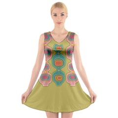 Americana 2 V-neck Sleeveless Dress by emmamatrixworm