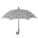 Grey And White Abstract Geometric Print Hook Handle Umbrellas (Medium) View3