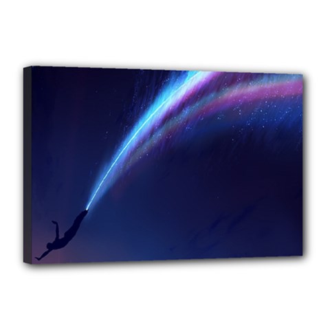Light Fleeting Man s Sky Magic Canvas 18  X 12  (stretched) by Mariart