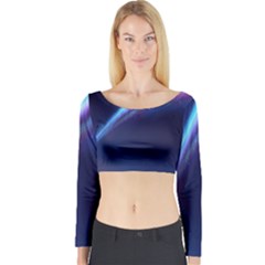 Light Fleeting Man s Sky Magic Long Sleeve Crop Top by Mariart