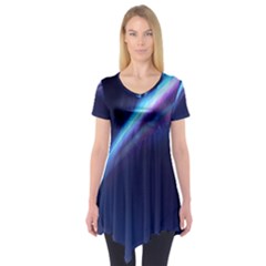 Light Fleeting Man s Sky Magic Short Sleeve Tunic  by Mariart