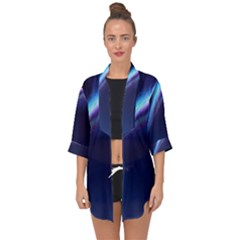 Light Fleeting Man s Sky Magic Open Front Chiffon Kimono by Mariart