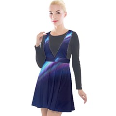 Light Fleeting Man s Sky Magic Plunge Pinafore Velour Dress by Mariart