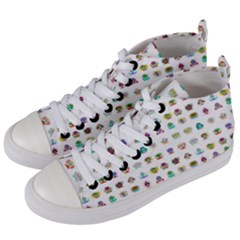 All The Aliens Teeny Women s Mid-top Canvas Sneakers by ArtByAng