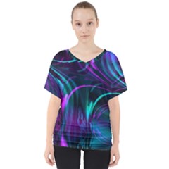 Drunk Vision V-neck Dolman Drape Top by MRNStudios