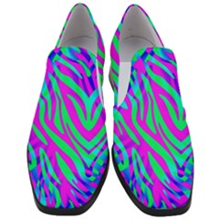Wild And Crazy Zebra Women Slip On Heel Loafers by Angelandspot