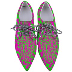 Neon Big Cat Pointed Oxford Shoes by Angelandspot