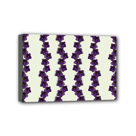 Blue Flowers Of Peace Small Of Love Mini Canvas 6  X 4  (stretched) by pepitasart