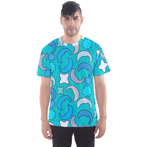 Cloudy Blue Moon Men s Sport Mesh Tee by tmsartbazaar