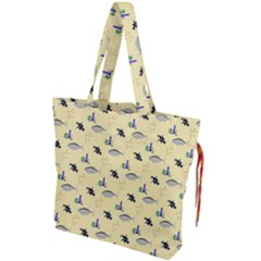 Bluefishes Drawstring Tote Bag by Sparkle