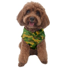 Yellow Green Brown Camouflage Dog Sweater by SpinnyChairDesigns