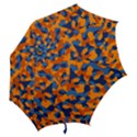 Blue and Orange Camouflage Pattern Hook Handle Umbrellas (Medium) View2