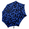 Black and Blue Camouflage Pattern Hook Handle Umbrellas (Large) View2
