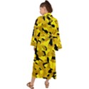Black and Yellow Camouflage Pattern Maxi Kimono View2