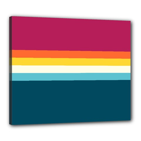 70s Vintage Stripes Canvas 24  X 20  (stretched) by tmsartbazaar