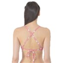 Animal Cat Dog Prints Pattern Pink White Tank Bikini Top View2