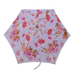 Cosmos Flowers Pink Mini Folding Umbrellas by DinkovaArt