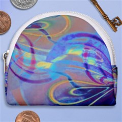 Infinity Painting Blue Horseshoe Style Canvas Pouch by DinkovaArt