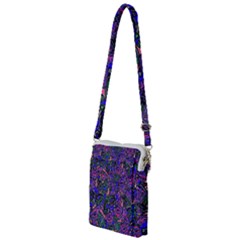 Purple Abstract Butterfly Pattern Multi Function Travel Bag by SpinnyChairDesigns