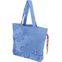 Light Blue Intricate Swirls Pattern Drawstring Tote Bag View1