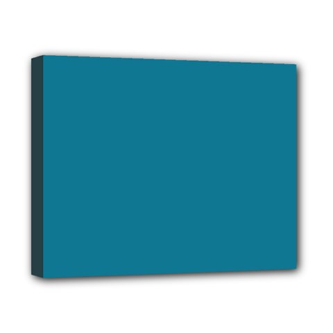 Mosaic Blue Pantone Solid Color Canvas 10  X 8  (stretched) by FlagGallery