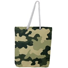 Camo Green Full Print Rope Handle Tote (large) by MooMoosMumma