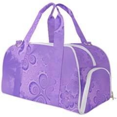 Purple Intricate Swirls Pattern Burner Gym Duffel Bag by SpinnyChairDesigns