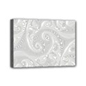 White Abstract Paisley Pattern Mini Canvas 7  x 5  (Stretched) View1