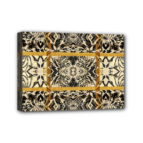 Antique Black And Gold Mini Canvas 7  X 5  (stretched) by SpinnyChairDesigns
