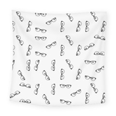 Geek Glasses With Eyes Square Tapestry (large) by SpinnyChairDesigns