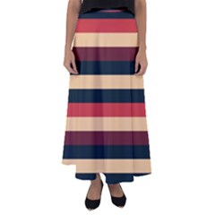 Seventies Stripes Flared Maxi Skirt by tmsartbazaar