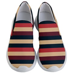 Seventies Stripes Women s Lightweight Slip Ons by tmsartbazaar