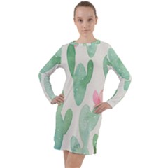 Photography-backdrops-for-baby-pictures-cactus-photo-studio-background-for-birthday-shower-xt-5654 Long Sleeve Hoodie Dress by Sobalvarro