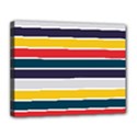 Horizontal Colored Stripes Canvas 14  x 11  (Stretched) View1