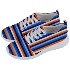 Ocean Blue Stripes Men s Lightweight Sports Shoes by tmsartbazaar