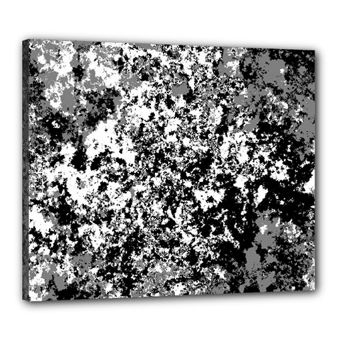 Black And White Grunge Stone Canvas 24  X 20  (stretched) by SpinnyChairDesigns