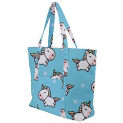 Unicorns  Zip Up Canvas Bag by Sobalvarro