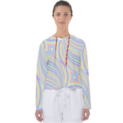 Pastel Color Stripes  Women s Slouchy Sweat by SpinnyChairDesigns