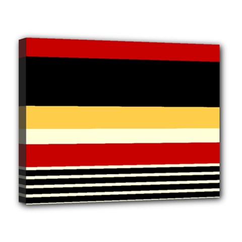 Contrast Yellow With Red Canvas 14  X 11  (stretched) by tmsartbazaar