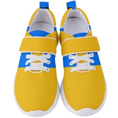 Bright Yellow With Blue Women s Velcro Strap Shoes by tmsartbazaar