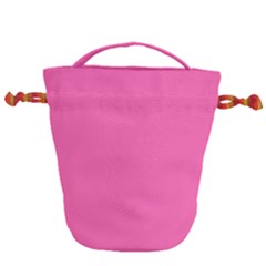 Hot Hollywood Pink Color Drawstring Bucket Bag by SpinnyChairDesigns
