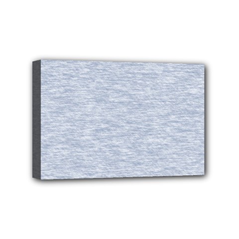 Fade Pale Blue Texture Mini Canvas 6  X 4  (stretched) by SpinnyChairDesigns